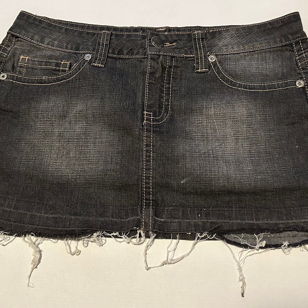 Spacegirlz Black Stonewash Denim Mini
